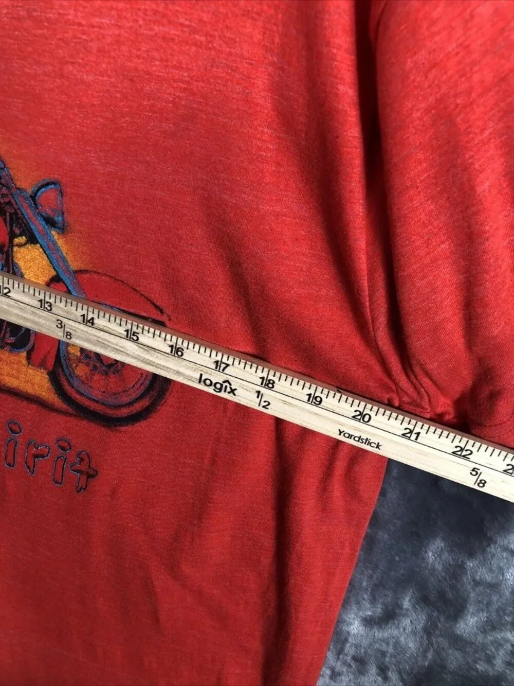 W2W T Shirt Men’s Indian Wild Spirit Red Biker Shirt Size Adult Large￼ - Picture 4 of 10